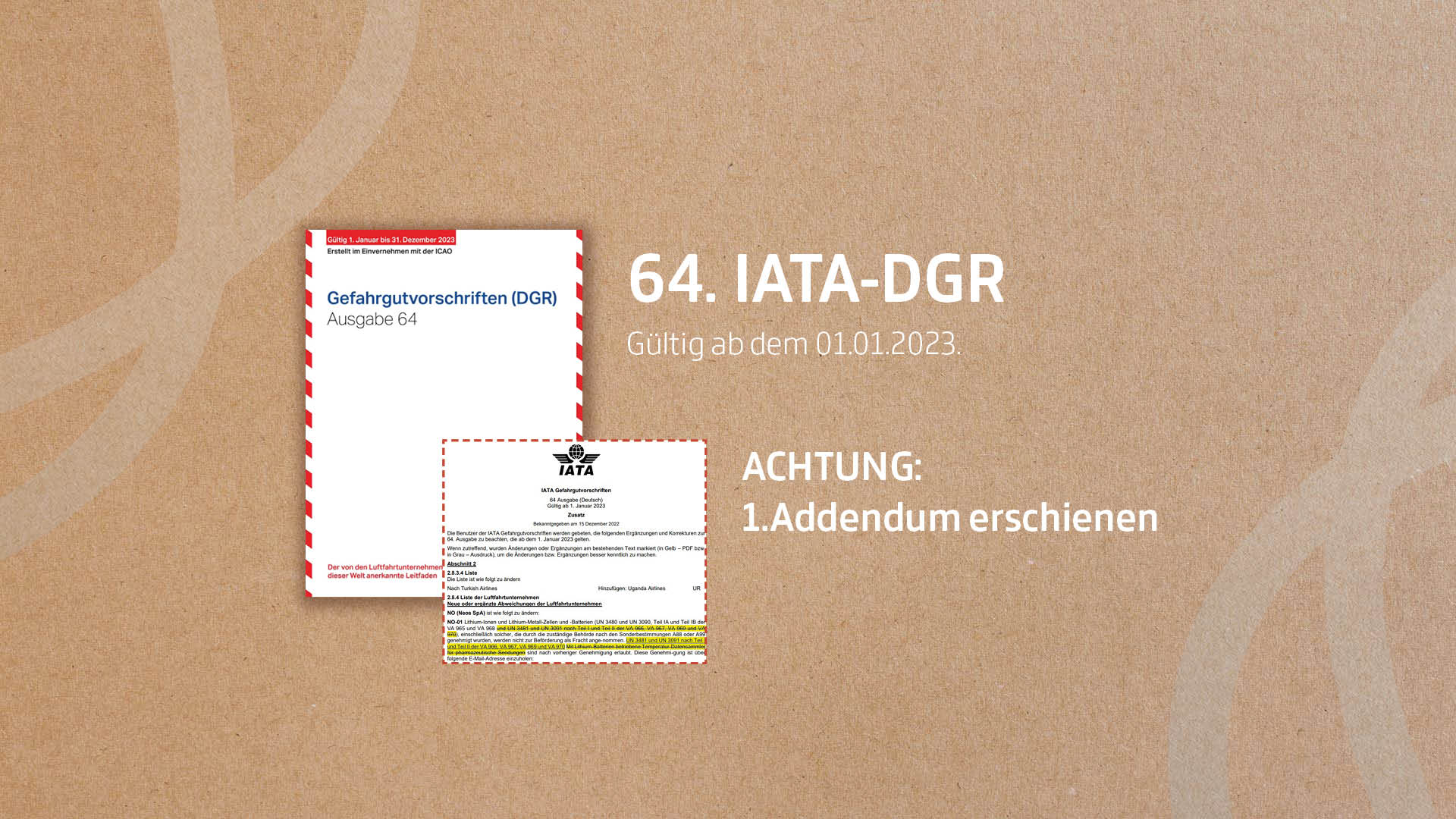 Wichtige Infos zur 64. IATA-DGR (2023)