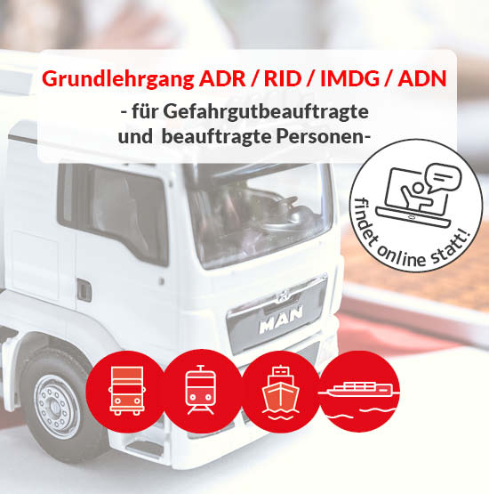 IHK-Grundlehrgang für die Verkehrsträger Strasse (ADR), Schiene (RID), See (IMDG) und Binnenschiff (ADN)